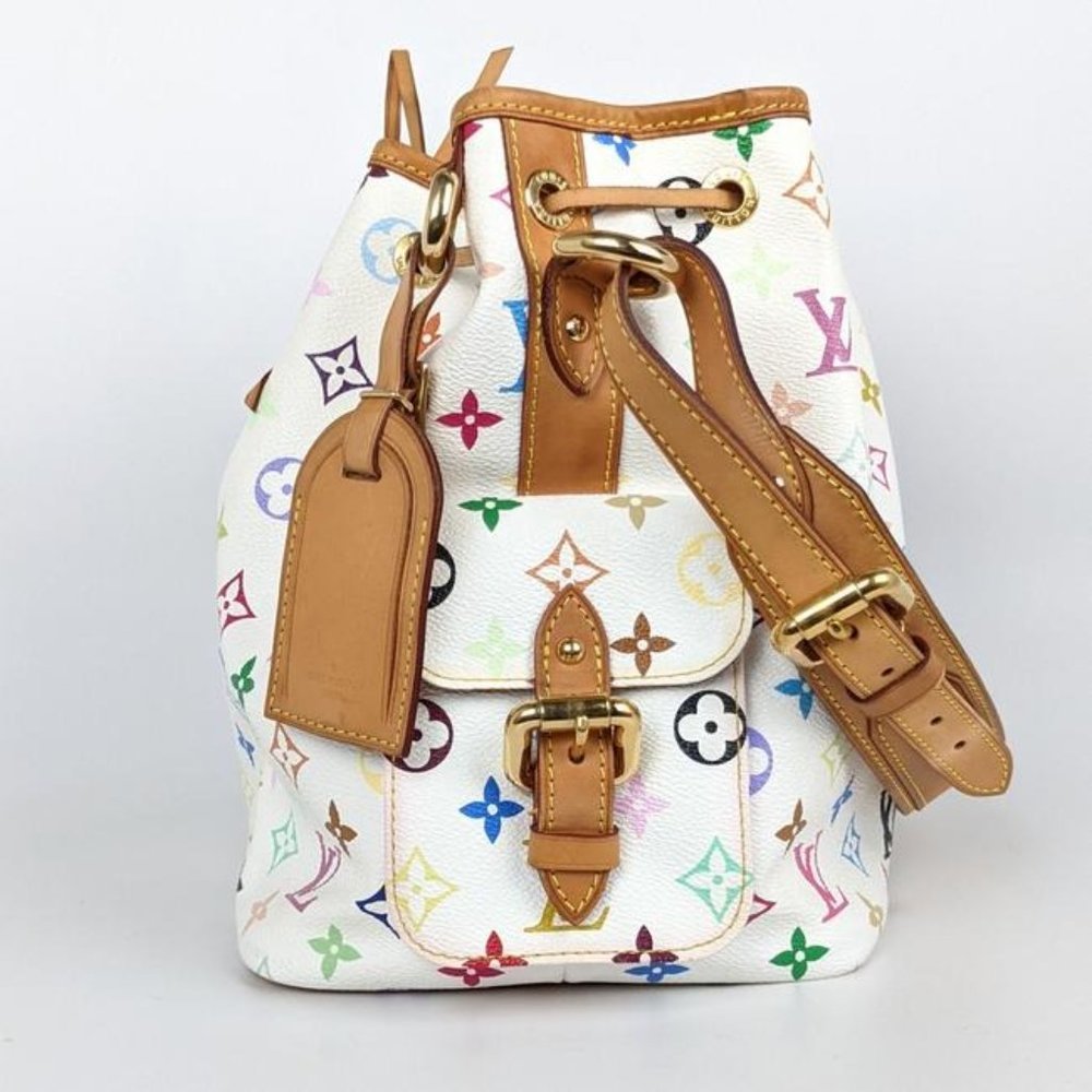 SOLD Louis Vuitton Petit Noe Murakami White Shoulder Ba - Picture 6 of 9